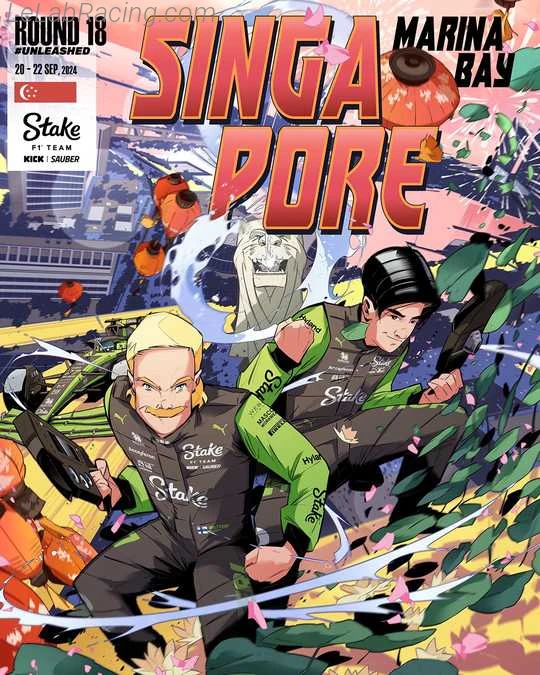 Poster équipe Grand Prix automobile de Singapour 2024