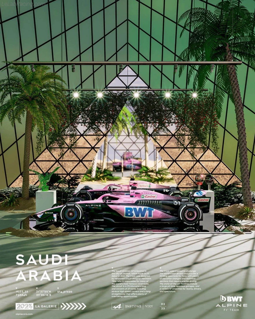 Poster équipe Grand Prix automobile d'Arabie saoudite 2023