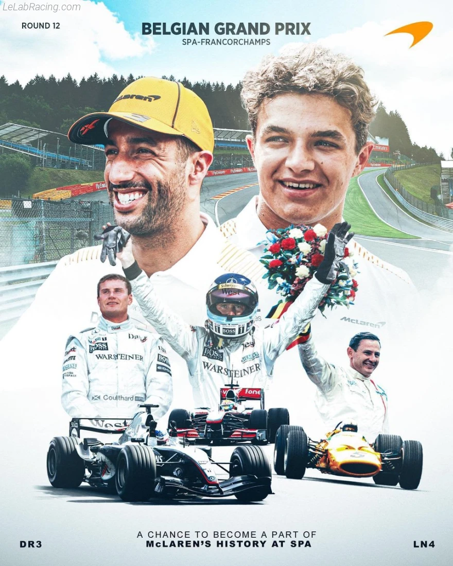 Poster équipe Grand Prix automobile de Belgique 2021