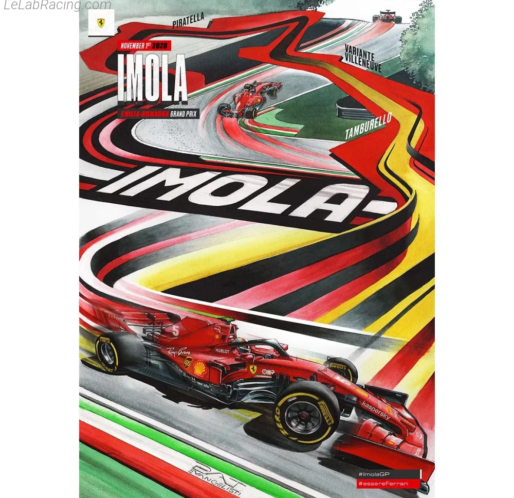 Poster équipe Grand Prix automobile d'Émilie-Romagne 2020
