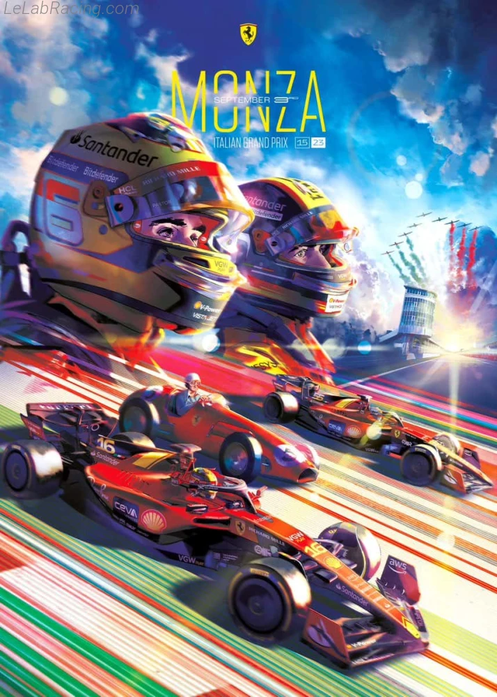 Poster équipe Grand Prix automobile d'Italie 2023