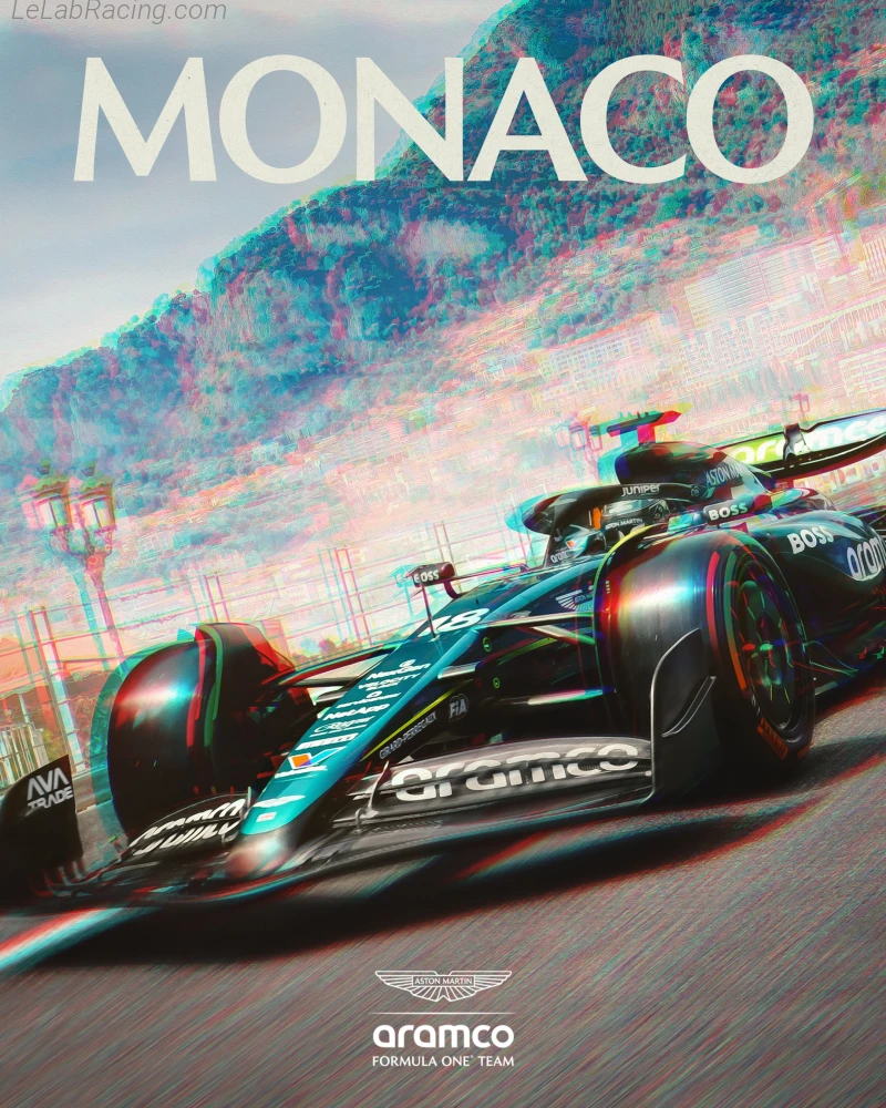 Poster équipe Grand Prix automobile de Monaco 2024