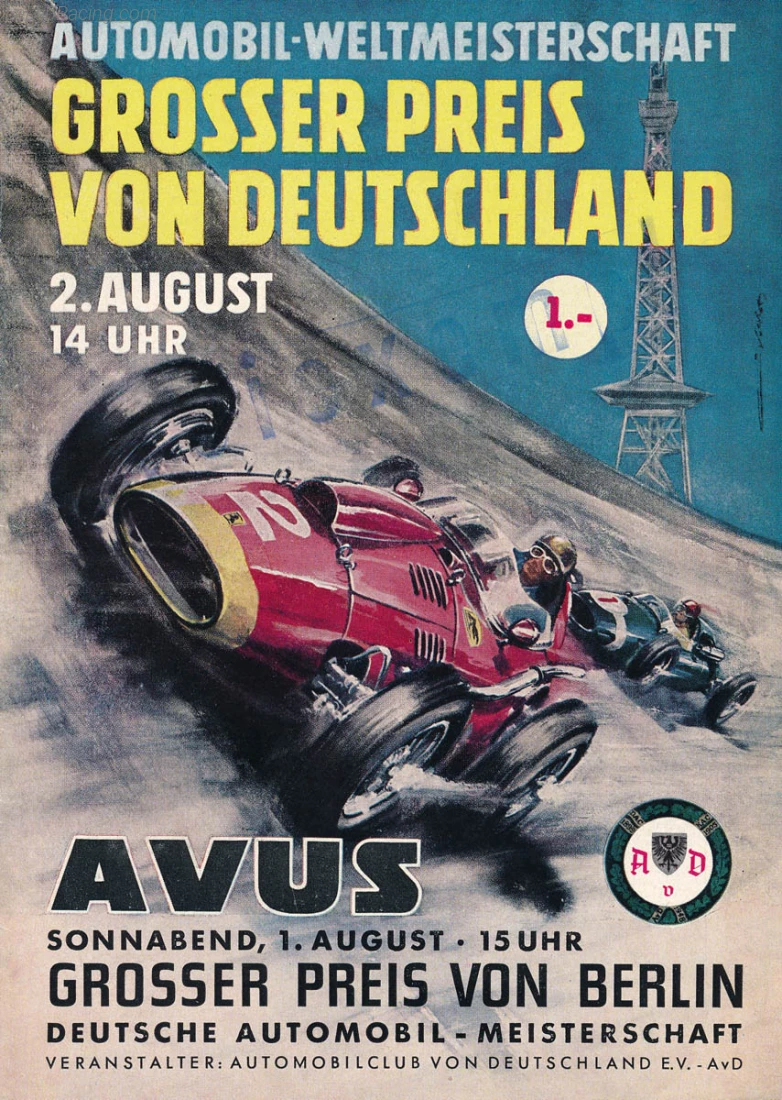 Poster d'un grand prix de la saison de F1 1959