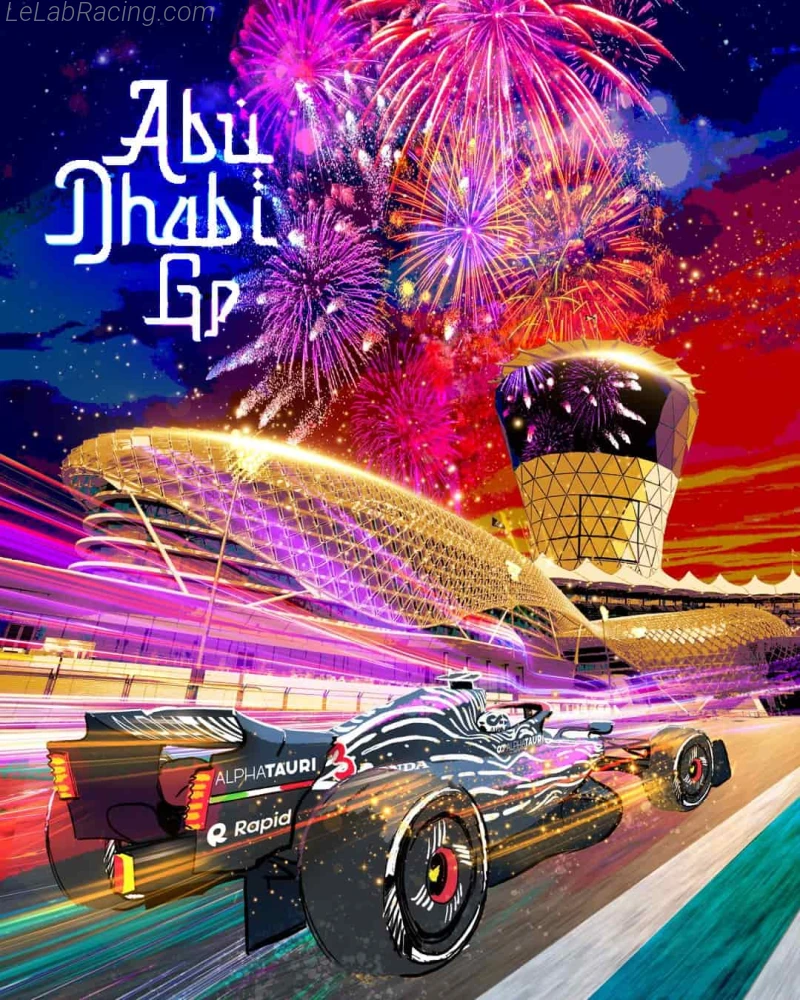 Poster équipe Grand Prix automobile d'Abou Dabi 2023