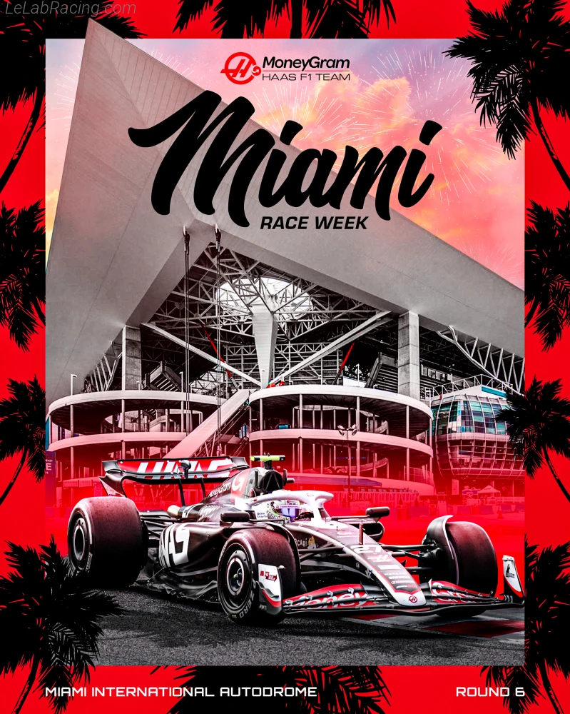 Poster équipe Grand Prix automobile de Miami 2024