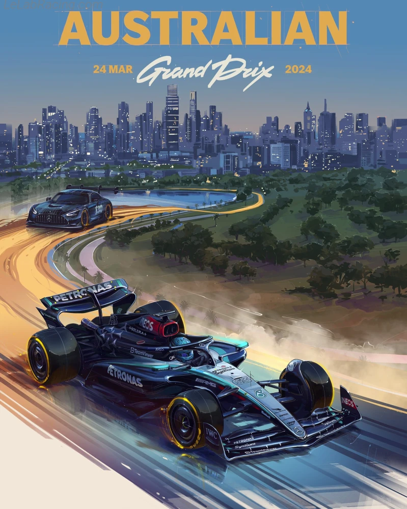 Poster équipe Grand Prix automobile d'Australie 2024