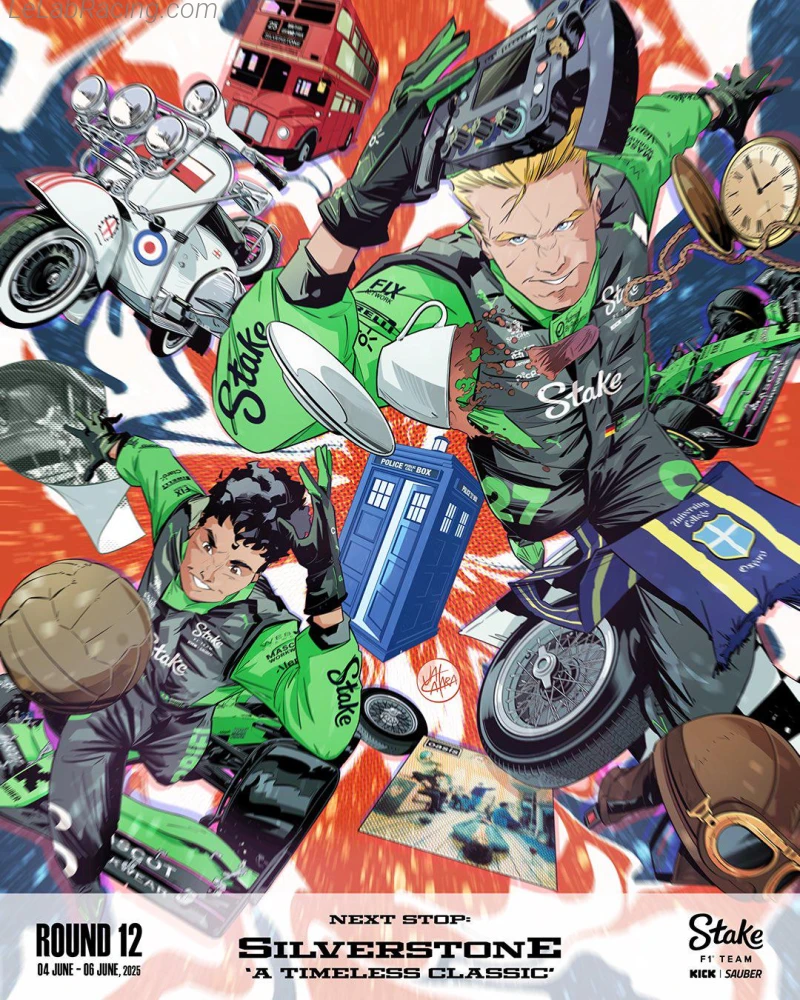 Poster équipe Grand Prix automobile de Grande-Bretagne 2025