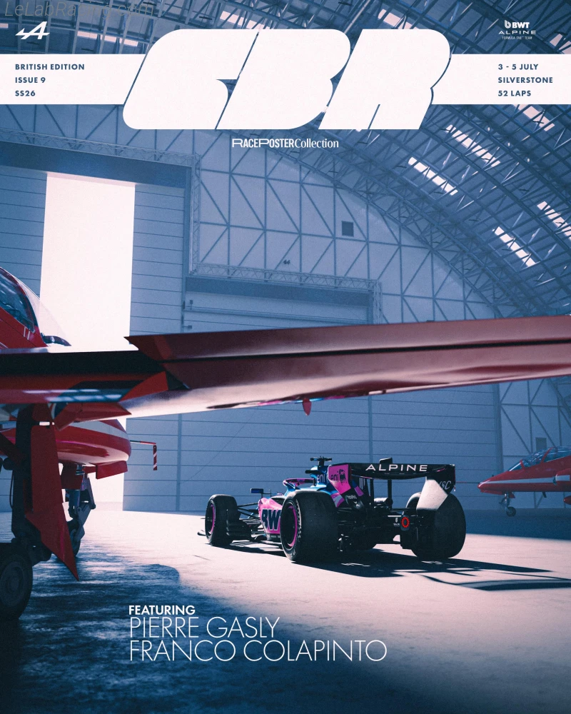 Poster équipe Grand Prix automobile de Grande-Bretagne 2026
