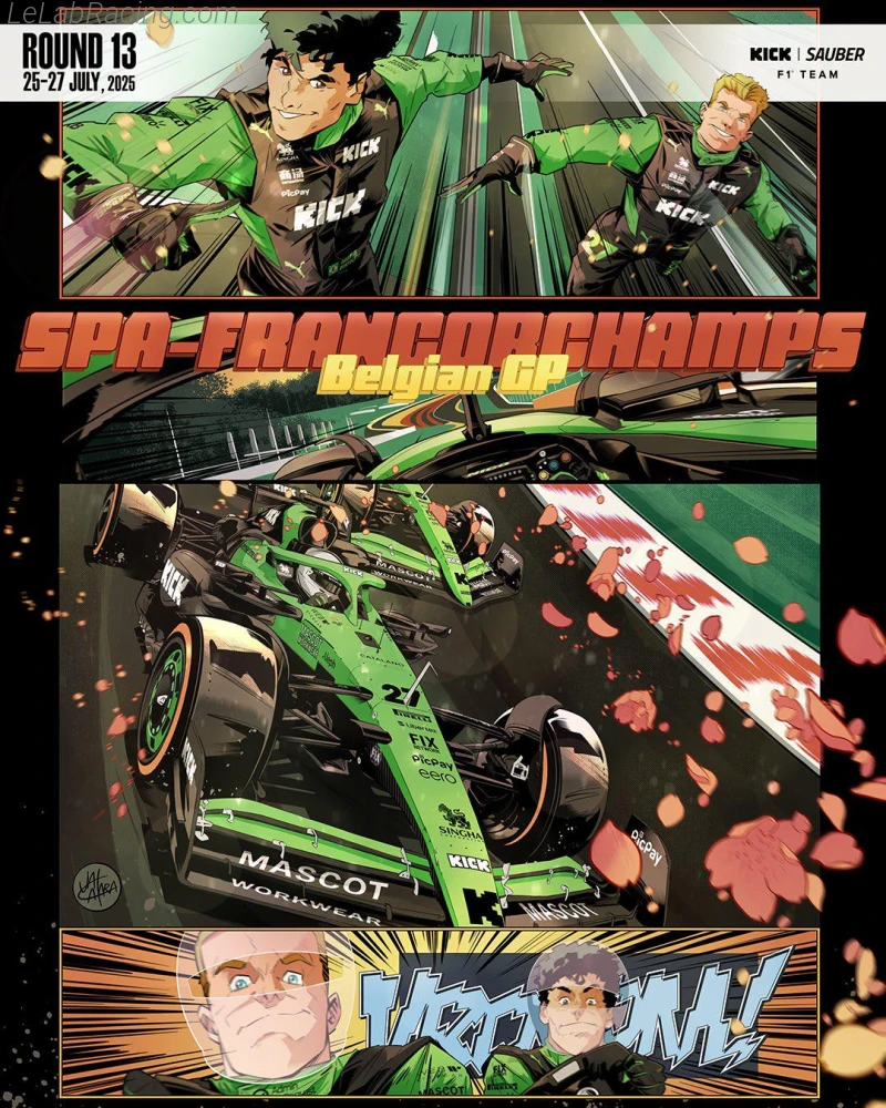 Poster équipe Grand Prix automobile de Belgique 2025