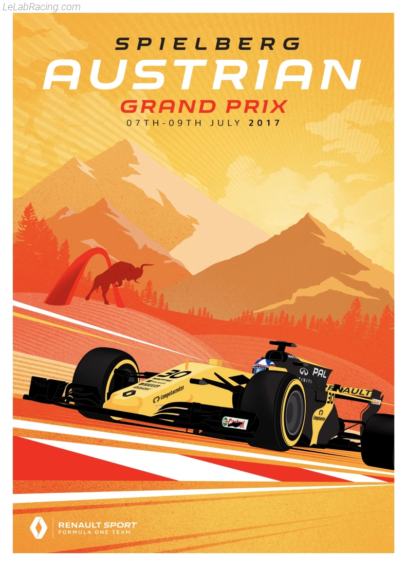 Poster équipe Grand Prix automobile d'Autriche 2017