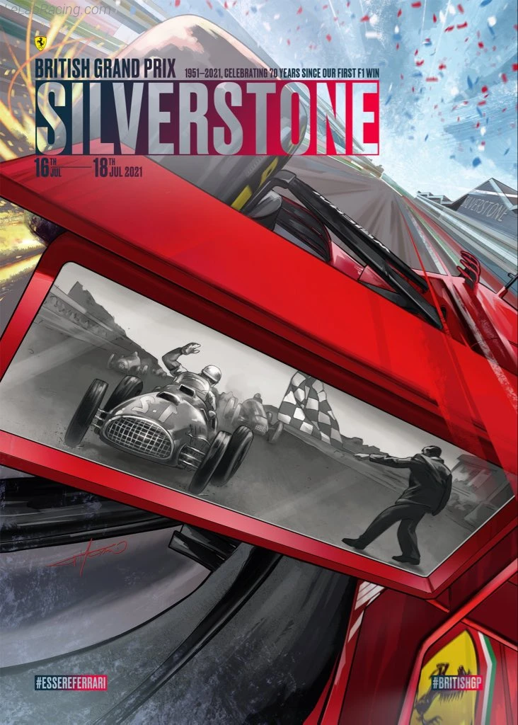 Poster équipe Grand Prix automobile de Grande-Bretagne 2021