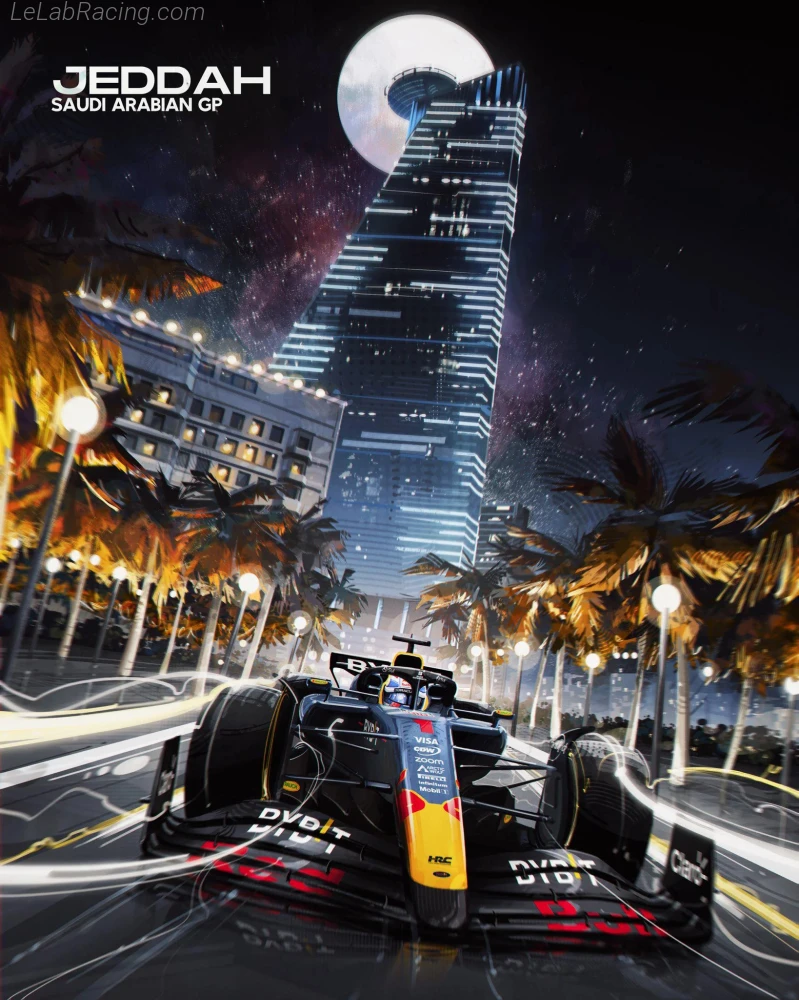 Poster équipe Grand Prix automobile d'Arabie saoudite 2024