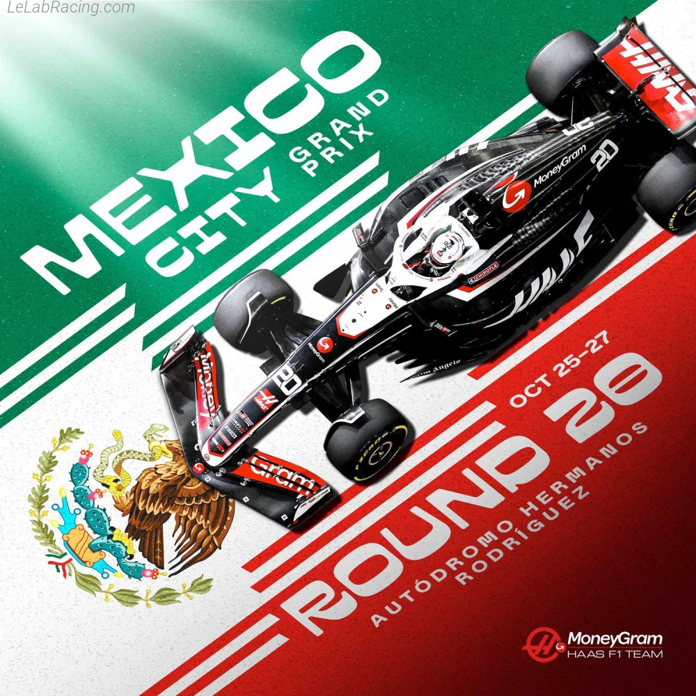 Poster équipe Grand Prix automobile de Mexico 2024