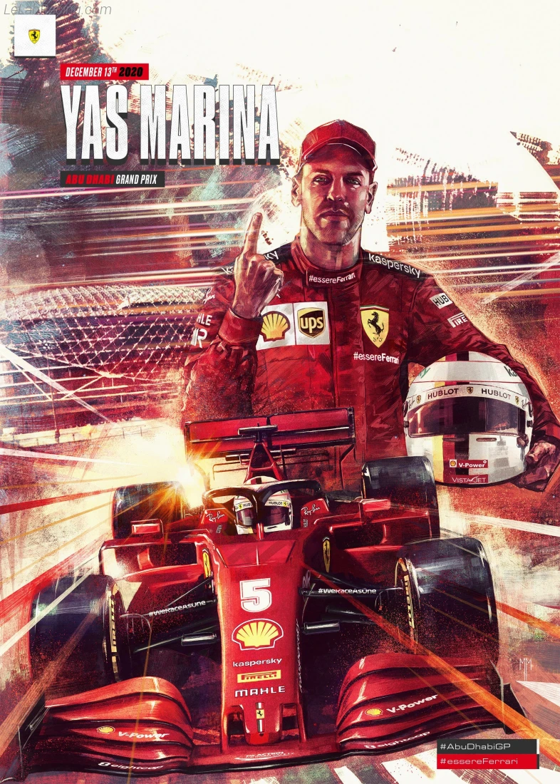 Poster équipe Grand Prix automobile d'Abou Dabi 2020