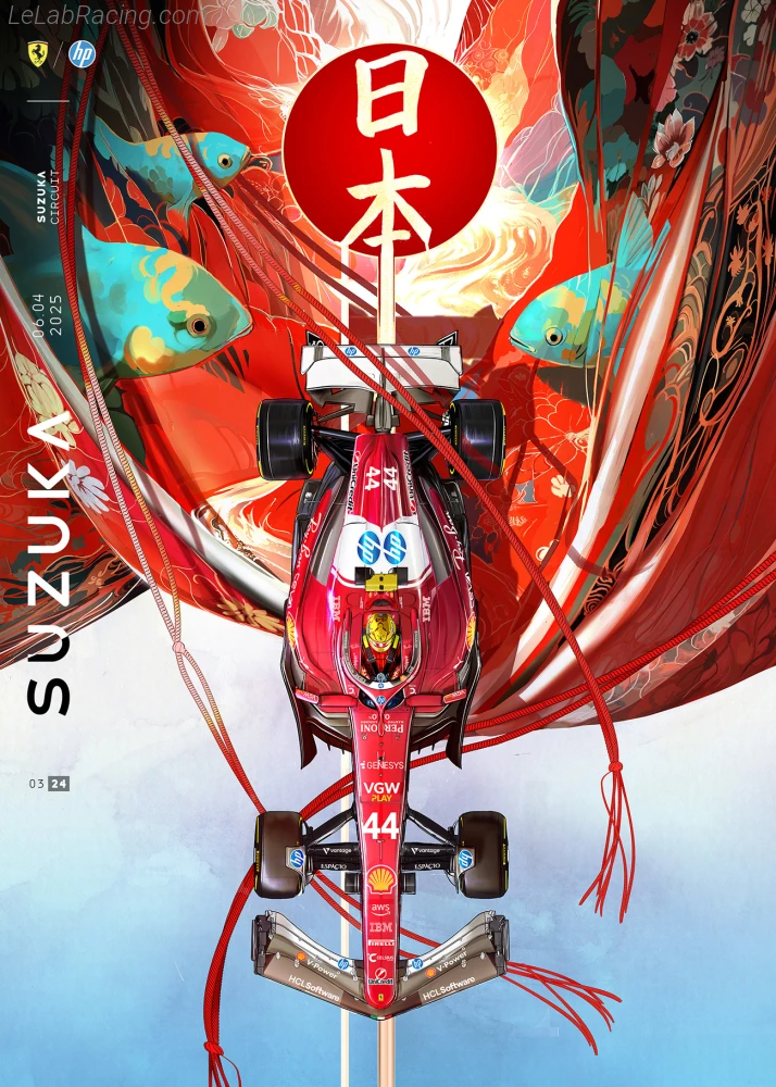 Poster équipe Grand Prix automobile du Japon 2025