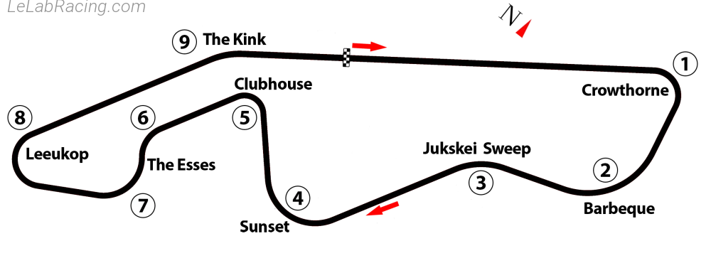 Tracé du circuit Kyalami 1968