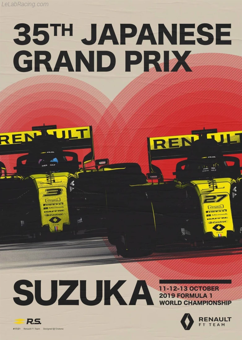 Poster équipe Grand Prix automobile du Japon 2019