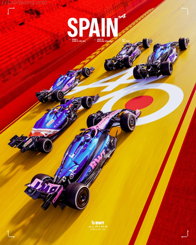 Poster équipe Grand Prix automobile d'Espagne 2025