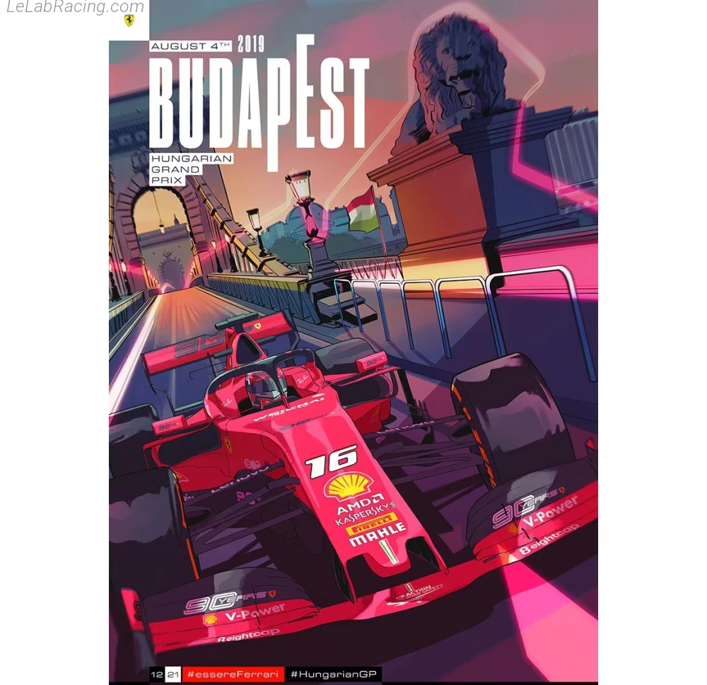 Poster équipe Grand Prix automobile de Hongrie 2019