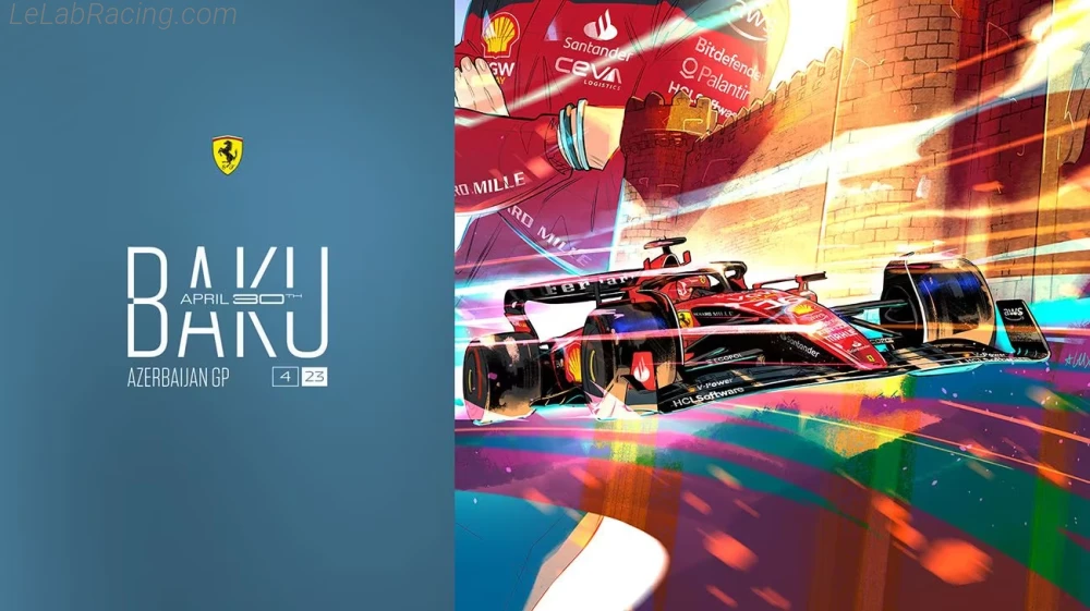 Poster équipe Grand Prix automobile d'Azerbaïdjan 2023