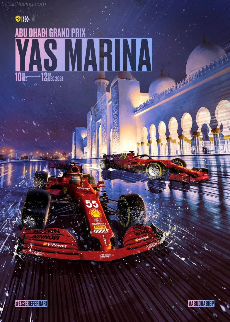 Poster équipe Grand Prix automobile d'Abou Dabi 2021