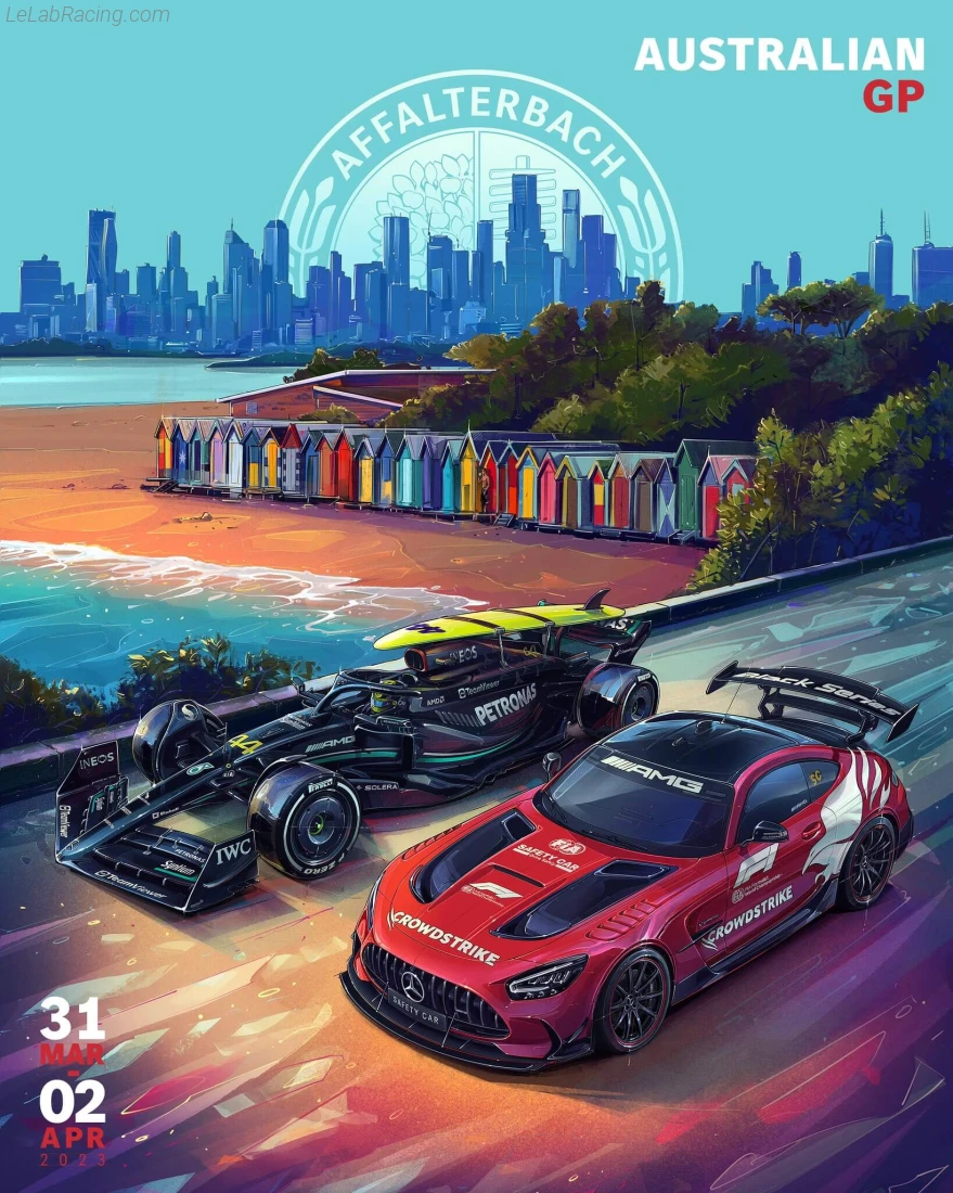 Poster équipe Grand Prix automobile d'Australie 2023
