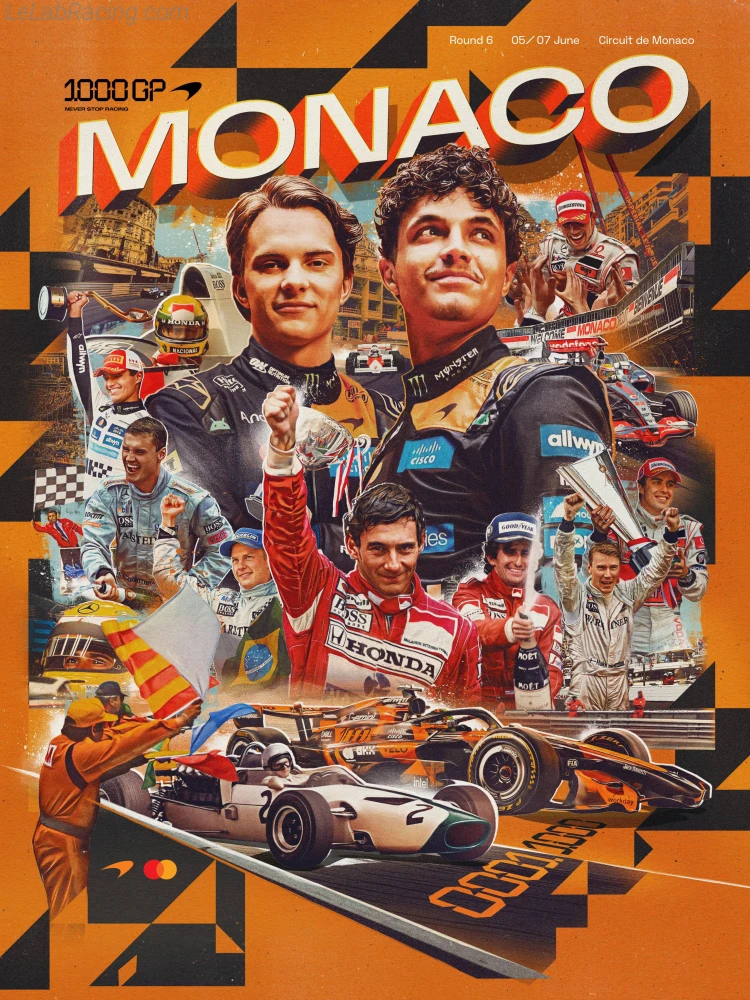Poster équipe Grand Prix automobile de Monaco 2026
