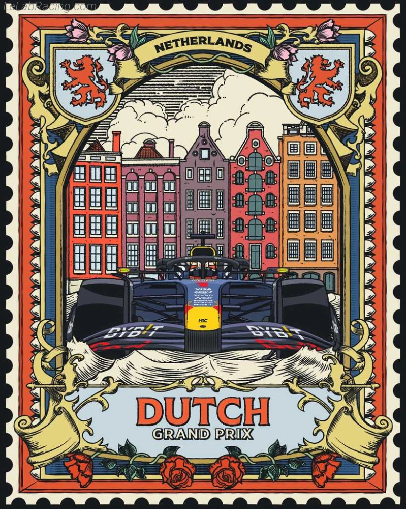 Poster équipe Grand Prix automobile des Pays-Bas 2024