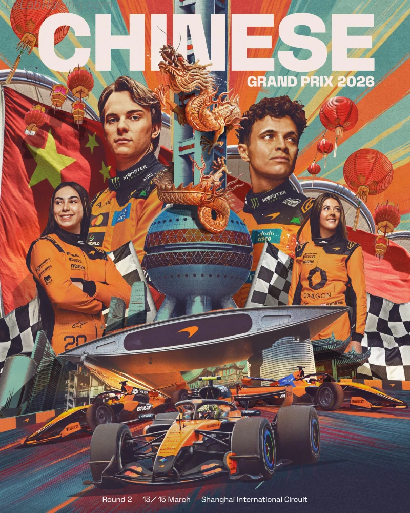 Poster équipe Grand Prix automobile de Chine 2026