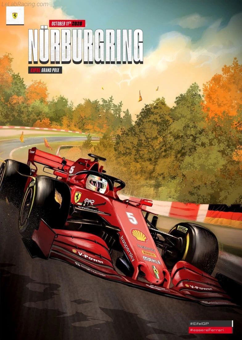 Poster équipe Grand Prix automobile de l'Eifel 2020