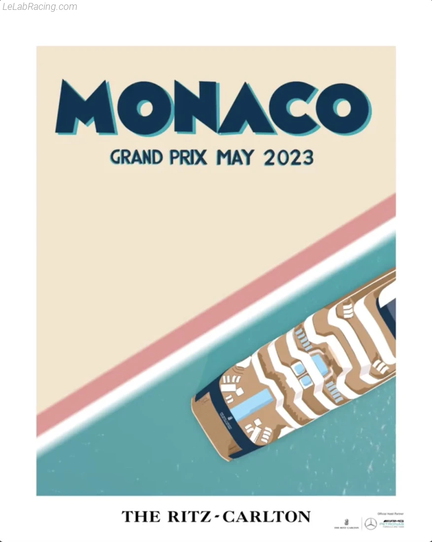 Poster équipe Grand Prix automobile de Monaco 2023
