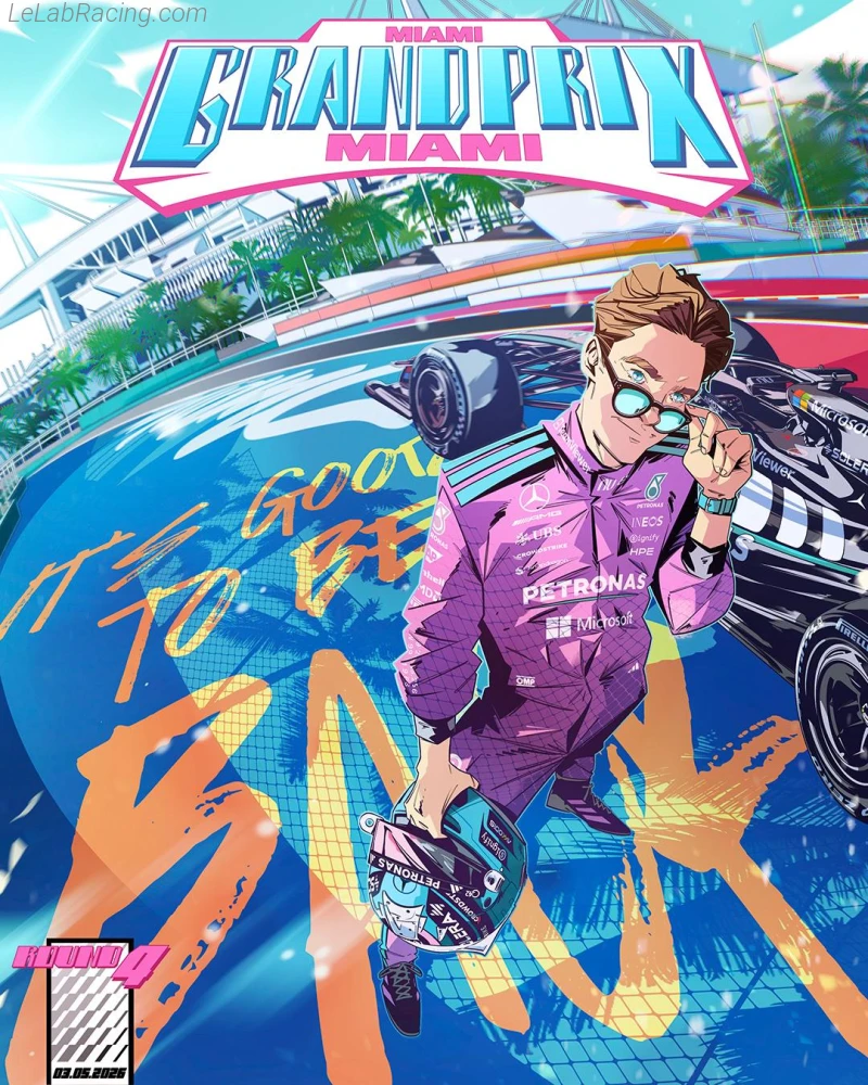 Poster équipe Grand Prix automobile de Miami 2026