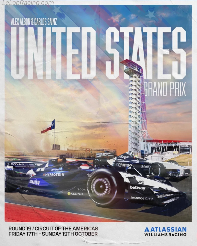 Poster équipe Grand Prix automobile des États-Unis 2025