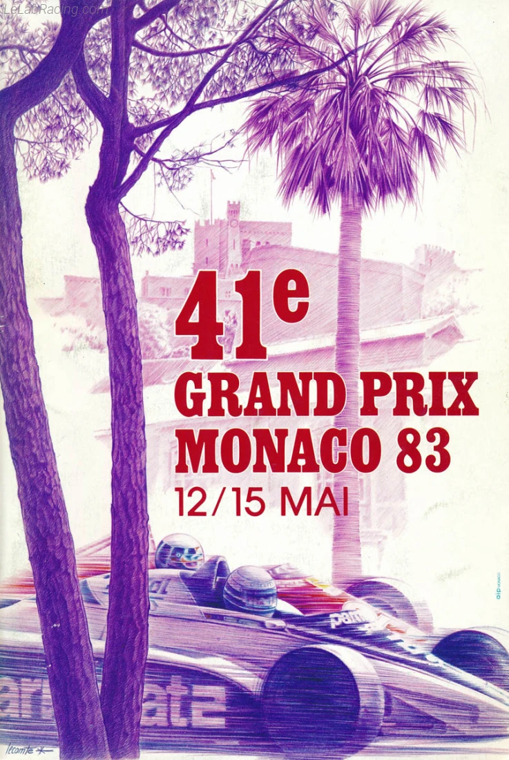 Poster d'un grand prix de la saison de F1 1983