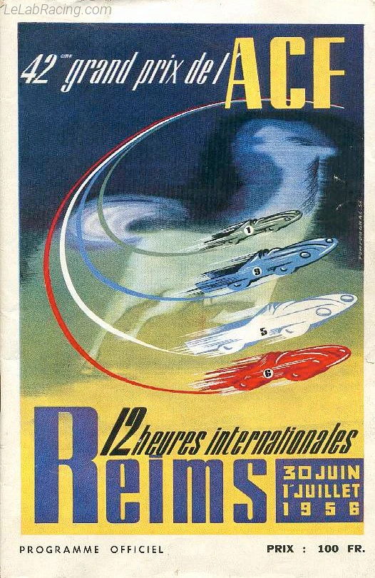 Poster d'un grand prix de la saison de F1 1956