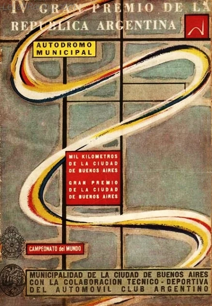 Poster d'un grand prix de la saison de F1 1956