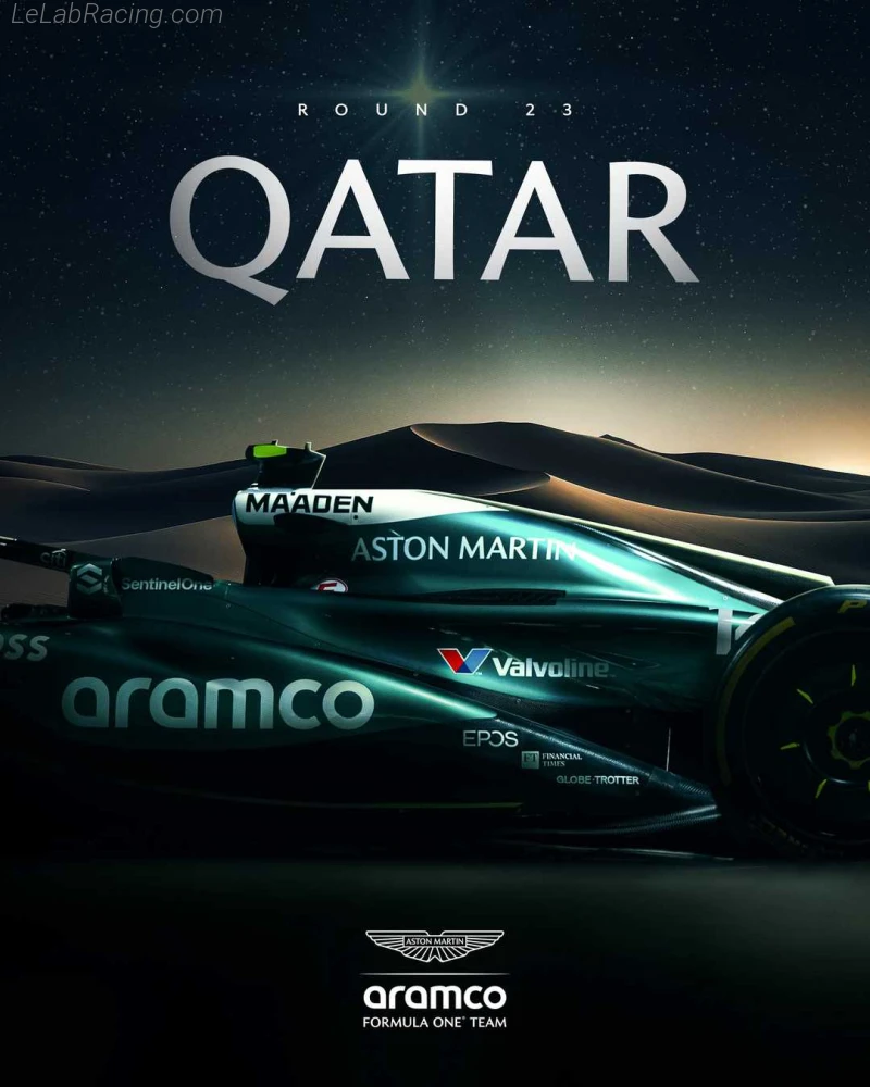 Poster équipe Grand Prix automobile du Qatar 2024