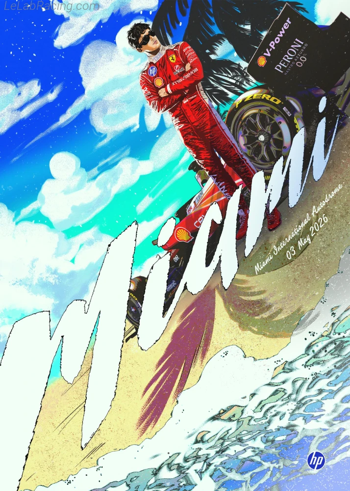 Poster équipe Grand Prix automobile de Miami 2026