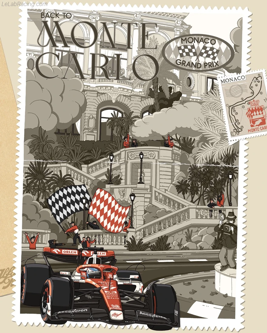 Poster équipe Grand Prix automobile de Monaco 2022