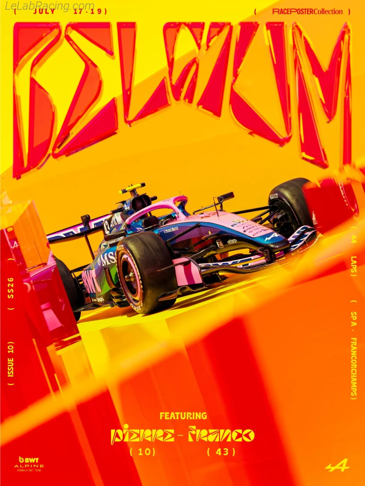 Poster équipe Grand Prix automobile de Belgique 2026