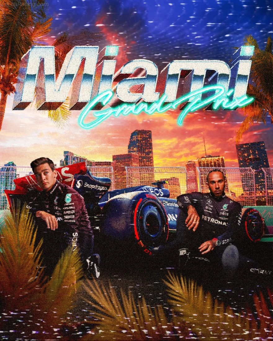 Poster équipe Grand Prix automobile de Miami 2023