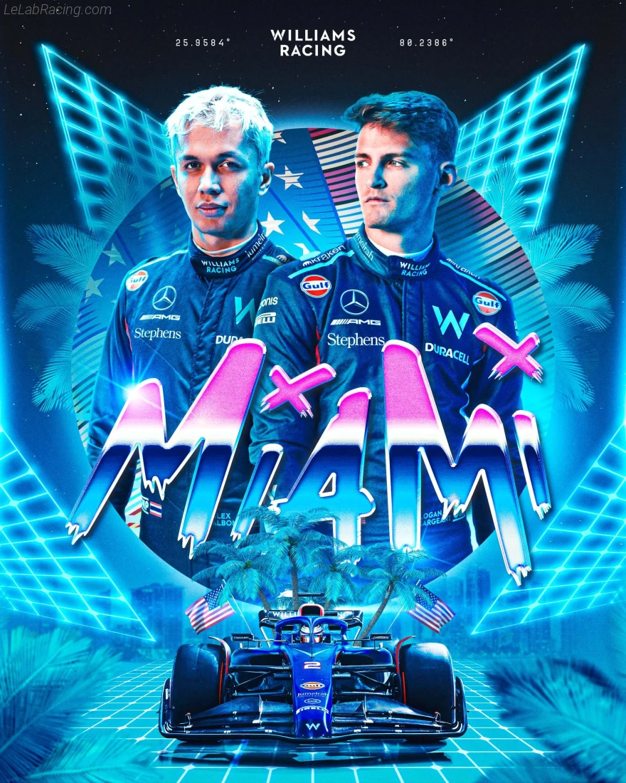 Poster équipe Grand Prix automobile de Miami 2023