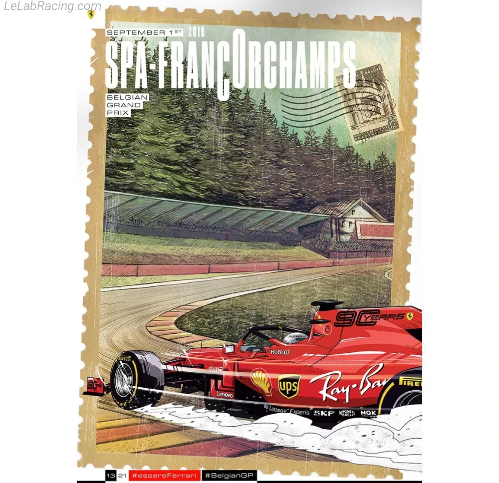 Poster équipe Grand Prix automobile de Belgique 2019