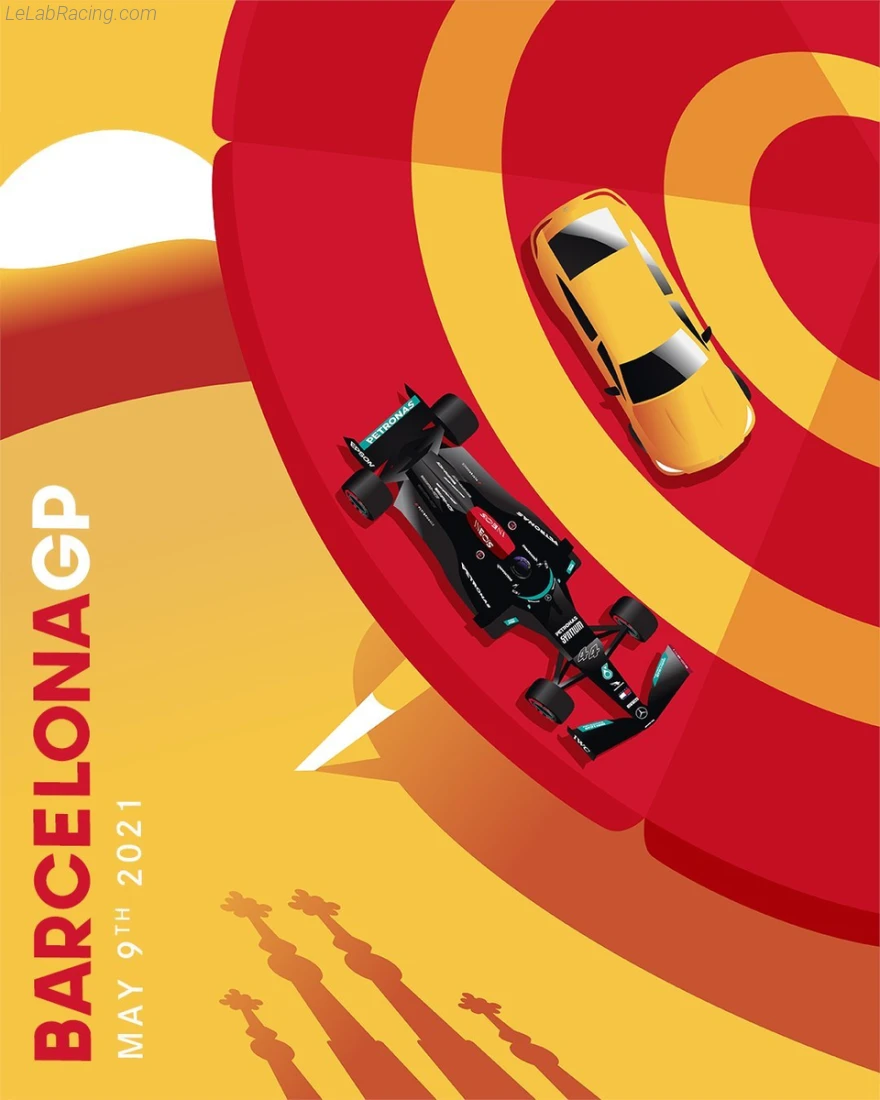 Poster équipe Grand Prix automobile d'Espagne 2021