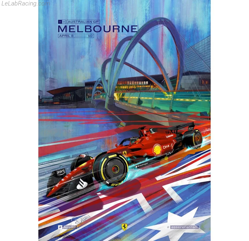 Poster équipe Grand Prix automobile d'Australie 2022