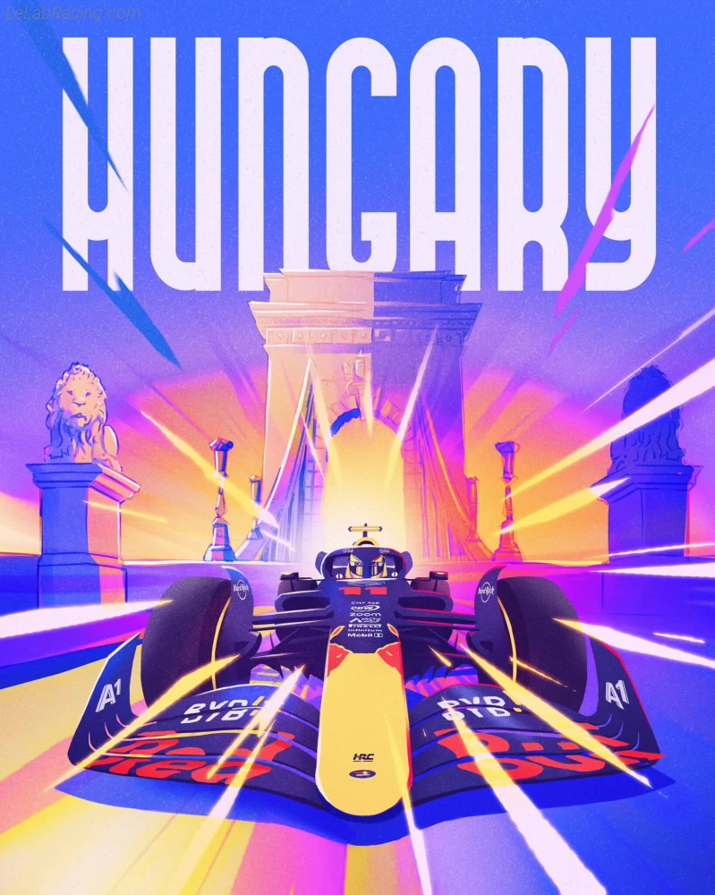 Poster équipe Grand Prix automobile de Hongrie 2023
