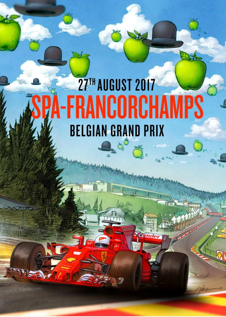 Poster équipe Grand Prix automobile de Belgique 2017