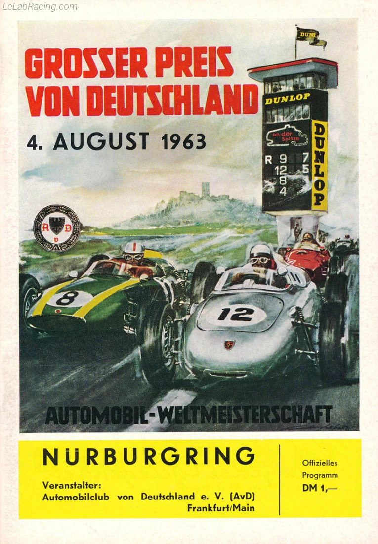 Poster d'un grand prix de la saison de F1 1963