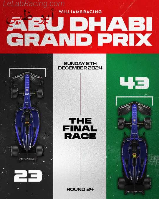 Poster équipe Grand Prix automobile d'Abou Dabi 2024