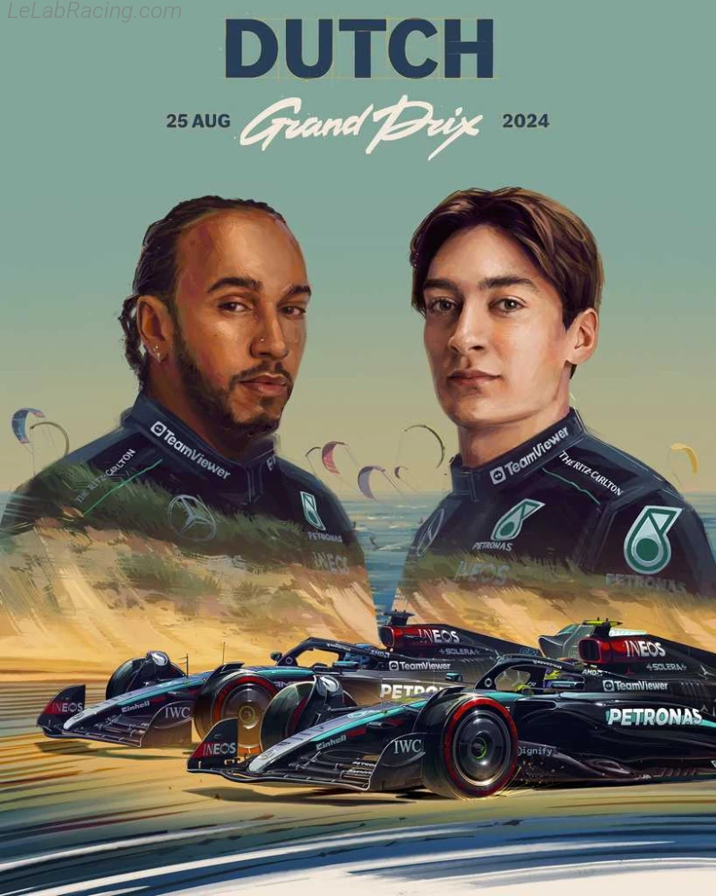 Poster équipe Grand Prix automobile des Pays-Bas 2024